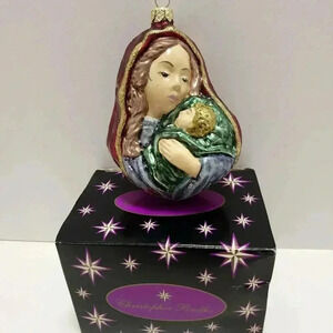 Christopher Radko Mothe Mary Christmas Glass Ornament RARE